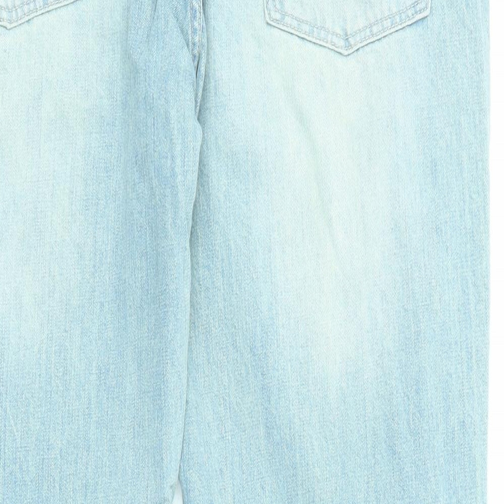 GDSLS Mens Blue Cotton Straight Jeans Size 38 in L30 in Regular Zip