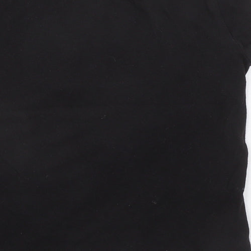 Old Navy Girls Black 100% Cotton Basic T-Shirt Size 6-7 Years Round Neck Pullover - Find Your Inner Sparkle