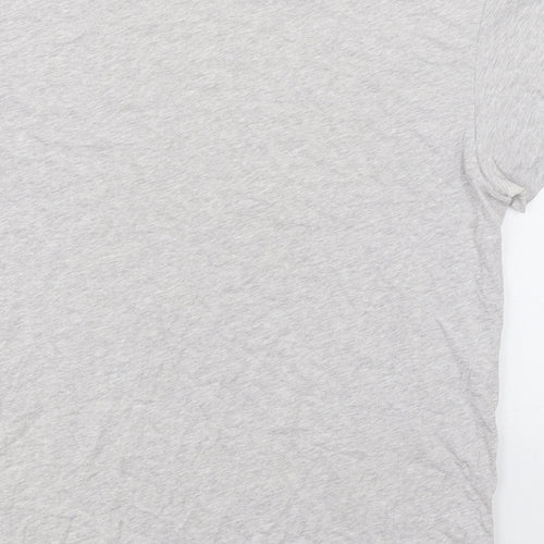 Levi's Mens Grey Cotton T-Shirt Size M Round Neck