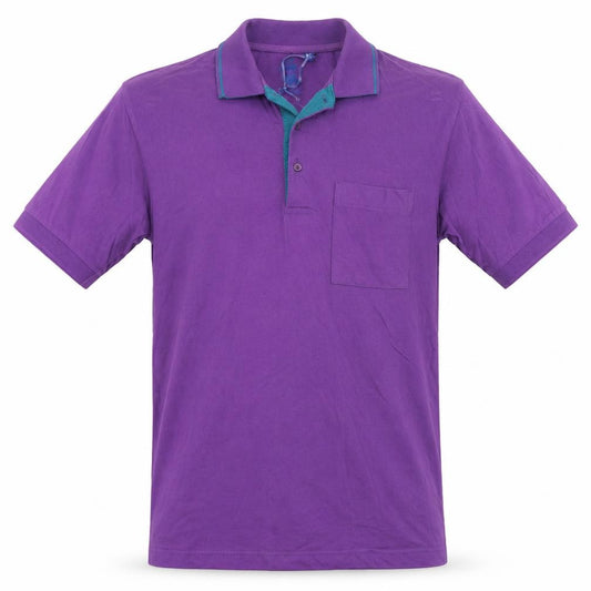 Old Salt Mens Purple Cotton Button-Up Size M Collared Button