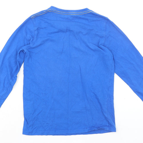 Mountain Warehouse Boys Blue 100% Cotton Basic Casual Size 9-10 Years Round Neck Pullover - One giant leap
