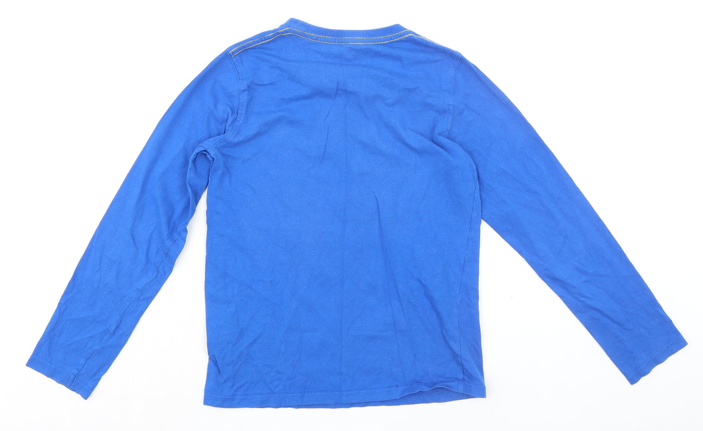 Mountain Warehouse Boys Blue 100% Cotton Basic Casual Size 9-10 Years Round Neck Pullover - One giant leap