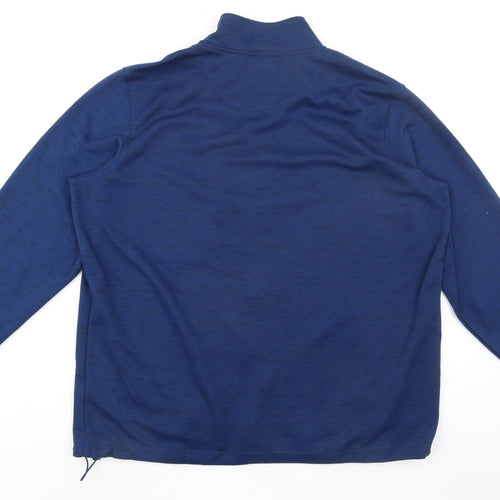 Cotton Traders Mens Blue Polyester Full Zip Sweatshirt Size XL