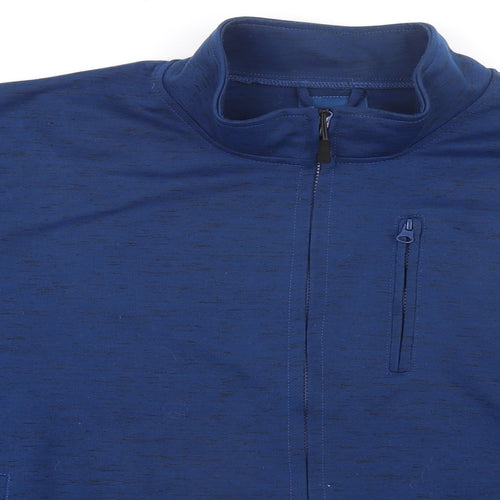 Cotton Traders Mens Blue Polyester Full Zip Sweatshirt Size XL