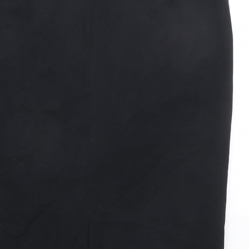 Marks and Spencer Womens Black Polyester Straight & Pencil Skirt Size 20 Zip