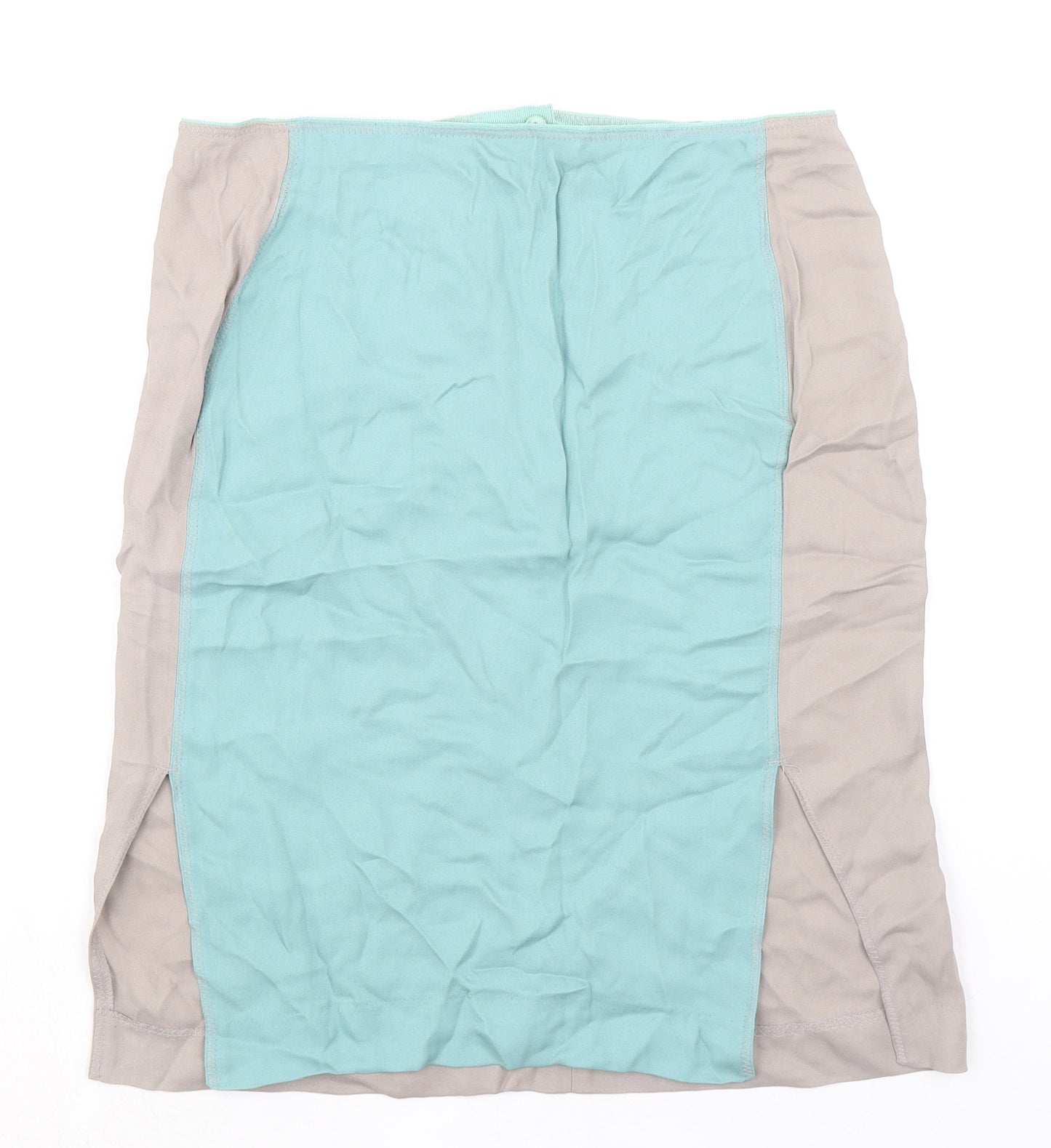 House of Dagmar Womens Beige Viscose A-Line Skirt Size 10 Zip