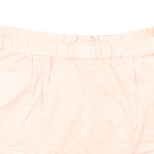 Dorothy Perkins Womens Pink Viscose Basic Shorts Size 14 Regular Pull On