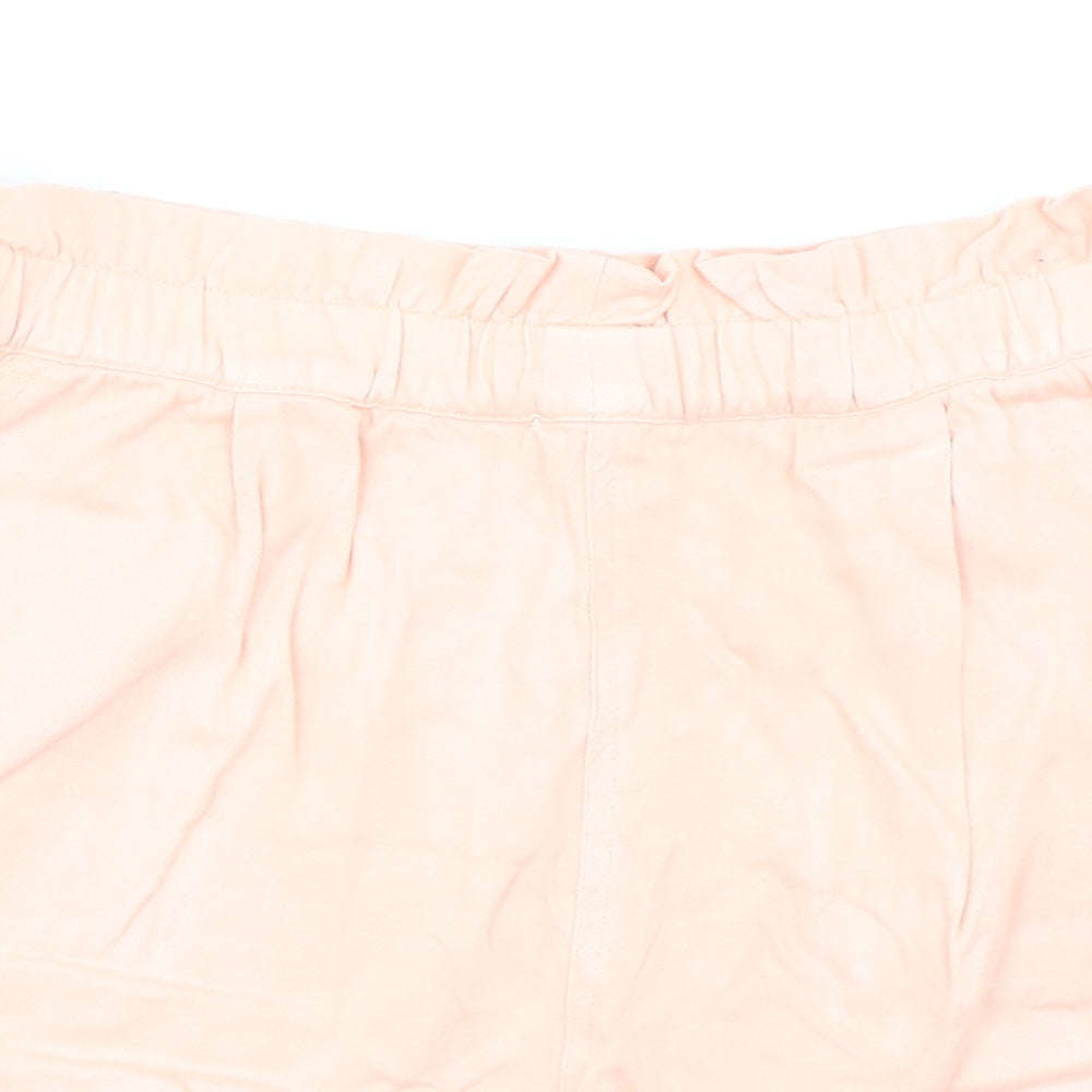 Dorothy Perkins Womens Pink Viscose Basic Shorts Size 14 Regular Pull On