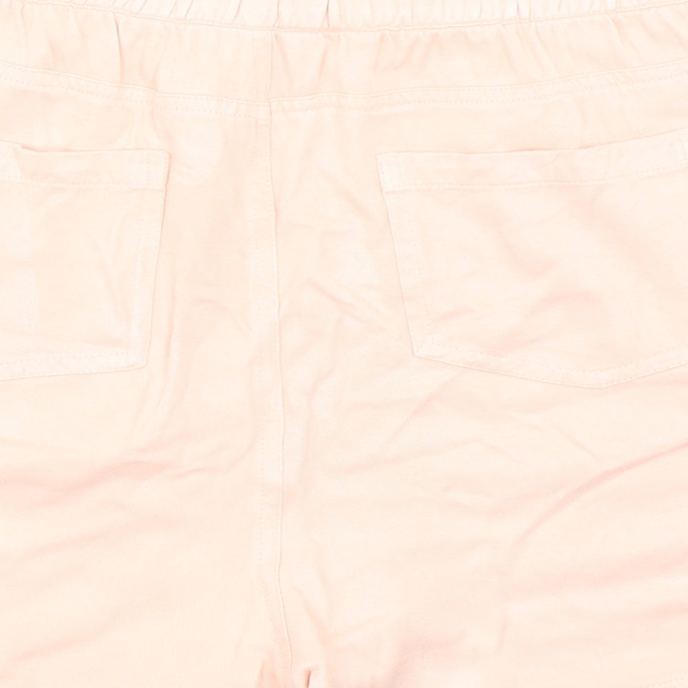 Dorothy Perkins Womens Pink Viscose Basic Shorts Size 14 Regular Pull On