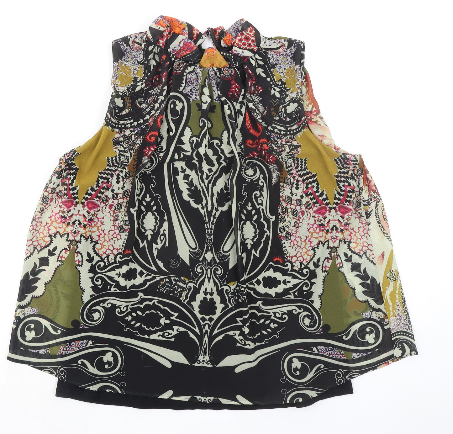 NEXT Womens Multicoloured Paisley Polyester Basic Blouse Size 12 Round Neck