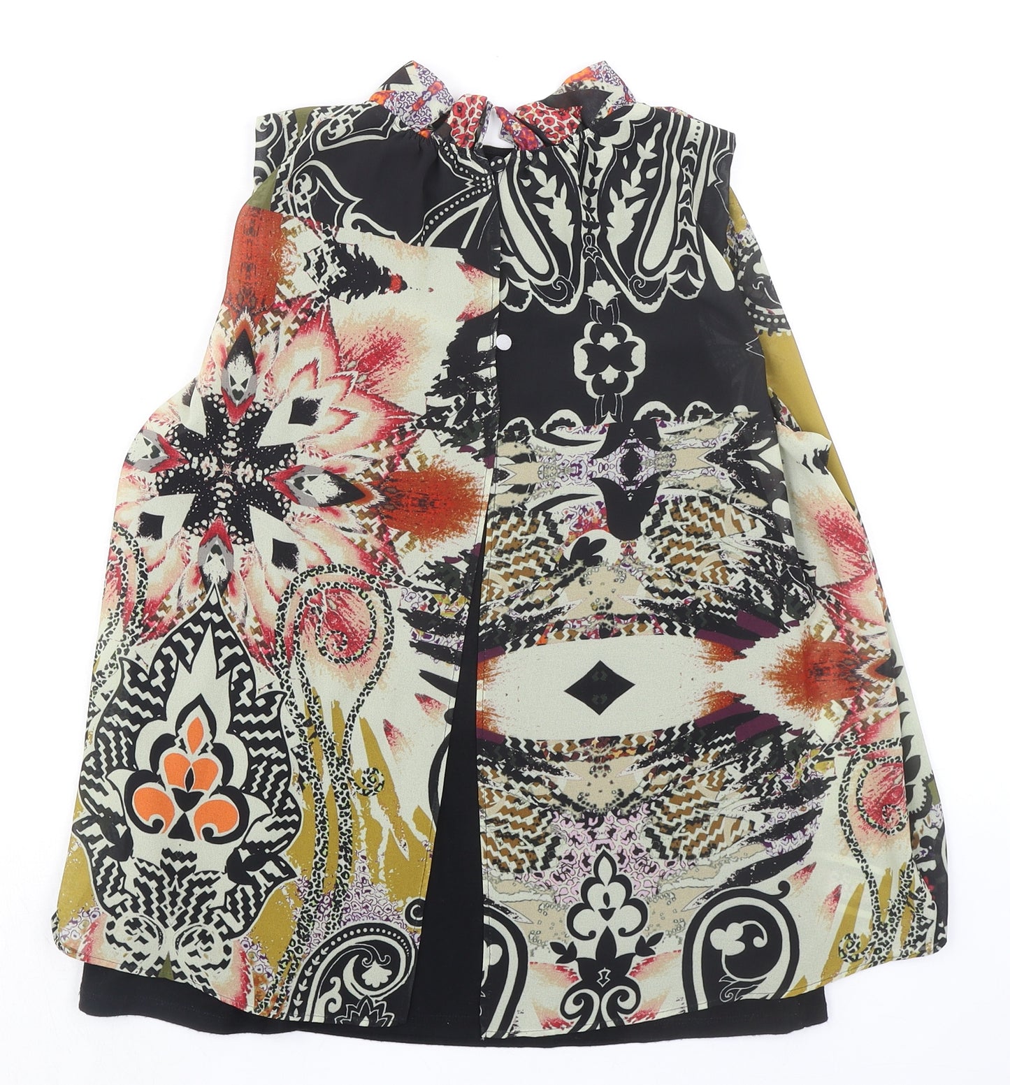 NEXT Womens Multicoloured Paisley Polyester Basic Blouse Size 12 Round Neck