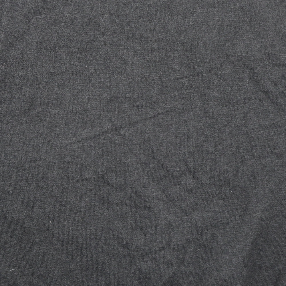 Gap Mens Grey V-Neck Cotton Pullover Jumper Size L Long Sleeve