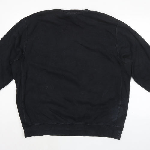 Nike Mens Black Cotton Pullover Sweatshirt Size XL