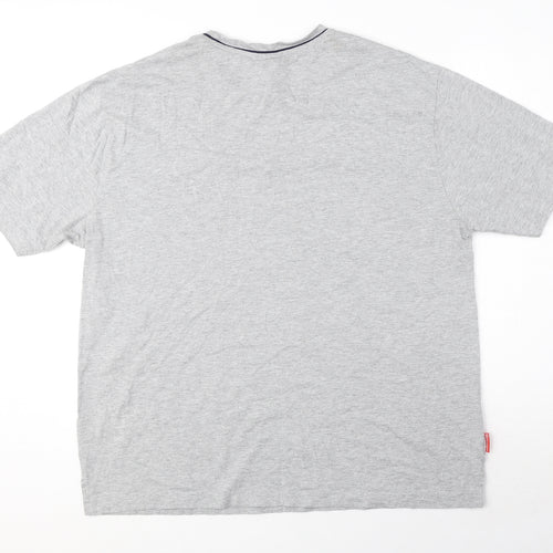 Slazenger Mens Grey Cotton T-Shirt Size 2XL Round Neck