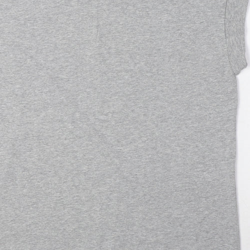Bowie Womens Grey Cotton Basic T-Shirt Size 8 Round Neck - David Bowie