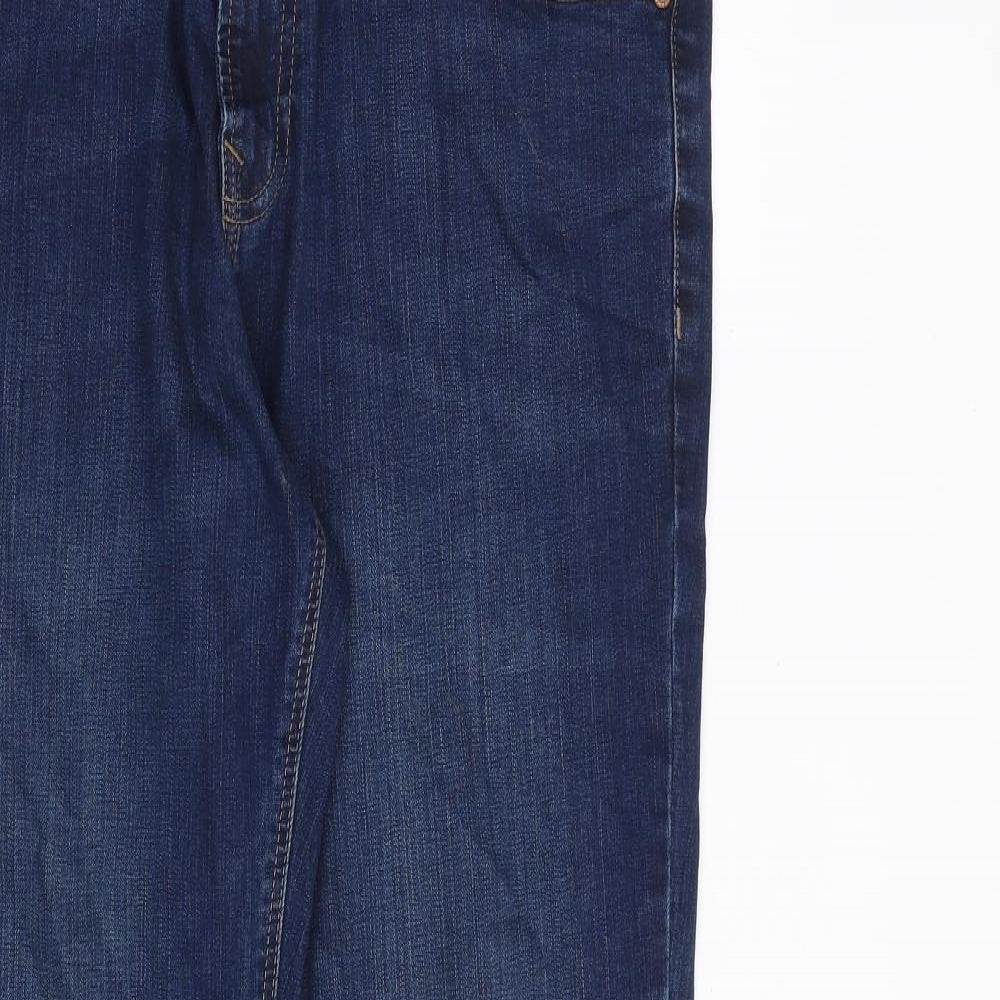 NEXT Mens Blue Cotton Straight Jeans Size 34 in L30 in Slim Zip