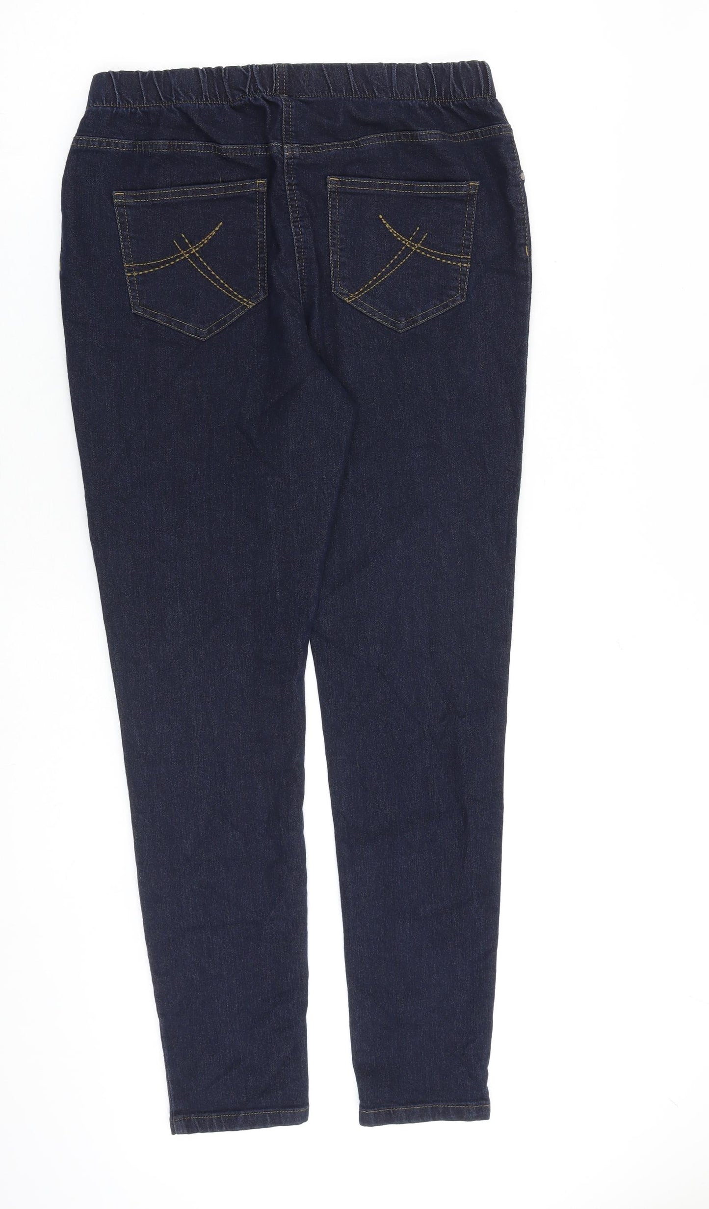 TU Womens Blue Cotton Jegging Jeans Size 14 L30 in Regular
