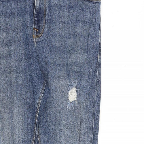 ASOS Womens Blue Cotton Skinny Jeans Size 34 in L30 in Slim Zip