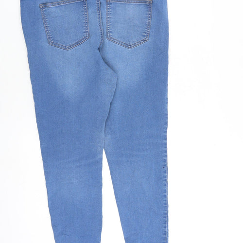 Marks and Spencer Womens Blue Cotton Jegging Jeans Size 16 L26 in Regular