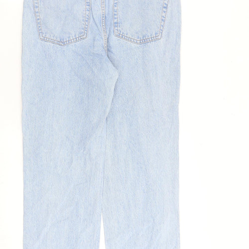 Own. Womens Blue Cotton Wide-Leg Jeans Size 30 in L30 in Regular Zip