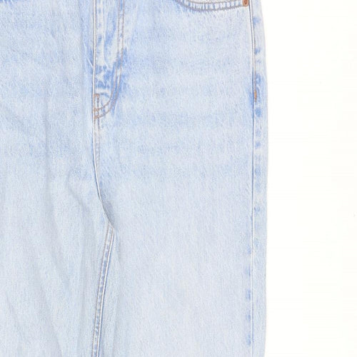 Own. Womens Blue Cotton Wide-Leg Jeans Size 30 in L30 in Regular Zip