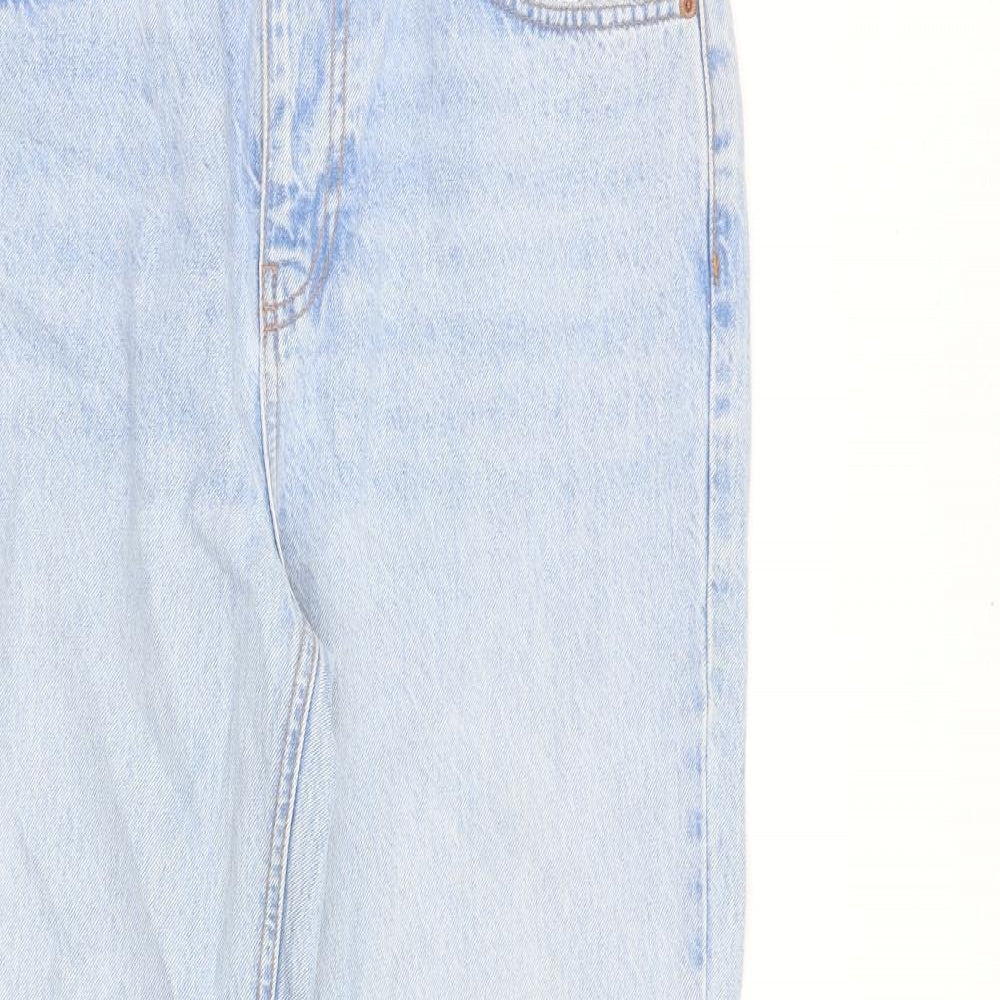 Own. Womens Blue Cotton Wide-Leg Jeans Size 30 in L30 in Regular Zip