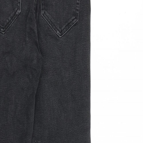 Pull&Bear Womens Black Cotton Straight Jeans Size 12 L27 in Regular Zip