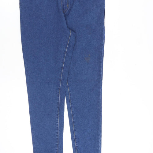 Denim & Co. Womens Blue Cotton Skinny Jeans Size 14 L29 in Regular Zip