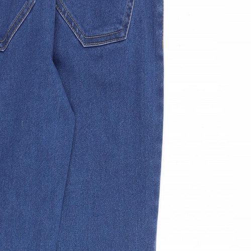 Denim & Co. Womens Blue Cotton Skinny Jeans Size 14 L29 in Regular Zip
