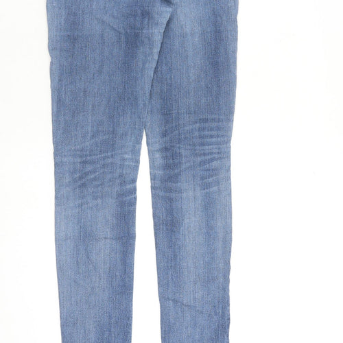 Uniqlo Womens Blue Cotton Skinny Jeans Size 28 in L30 in Slim Zip
