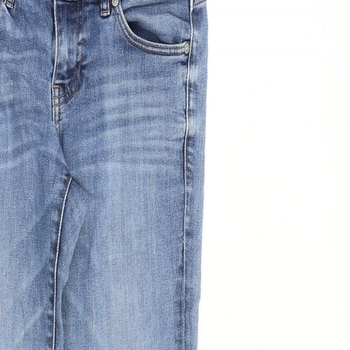 Uniqlo Womens Blue Cotton Skinny Jeans Size 28 in L30 in Slim Zip