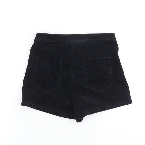 River Island Womens Black Herringbone Polyester Boyfriend Shorts Size 6 L3 in Regular Zip