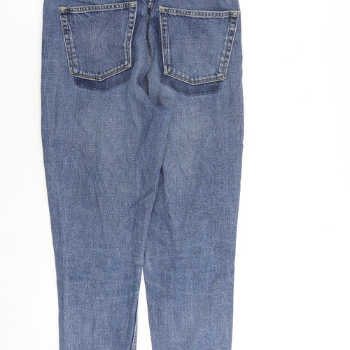 Topshop Womens Blue Cotton Mom Jeans Size 28 in L30 in Regular Zip