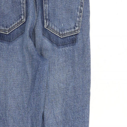 Topshop Womens Blue Cotton Mom Jeans Size 28 in L30 in Regular Zip
