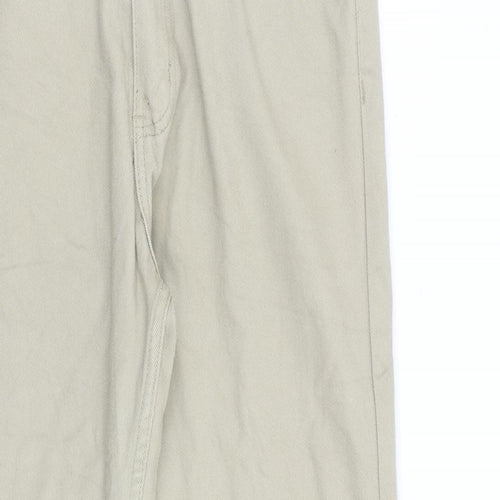 Hutson Harbour Mens Beige Cotton Straight Jeans Size 32 in L31 in Regular Zip