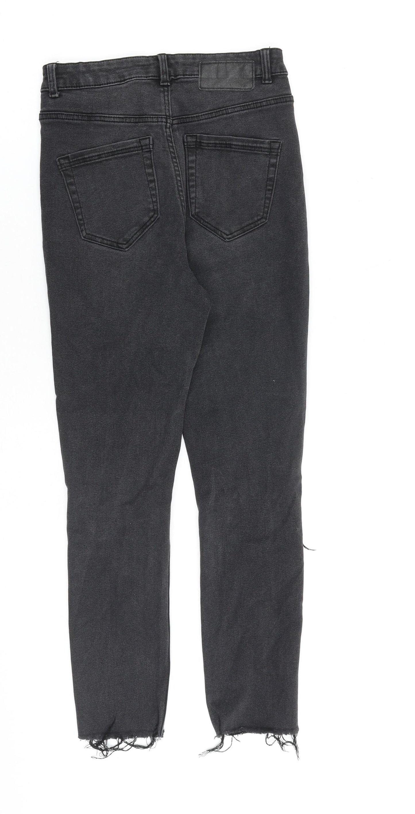 Pieces Womens Grey Cotton Skinny Jeans Size XS L25 in Regular Zip