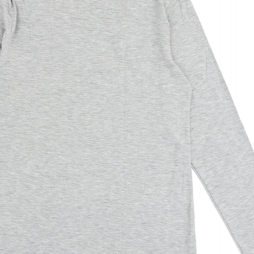 Marks and Spencer Womens Grey Acrylic Basic T-Shirt Size 16 Scoop Neck