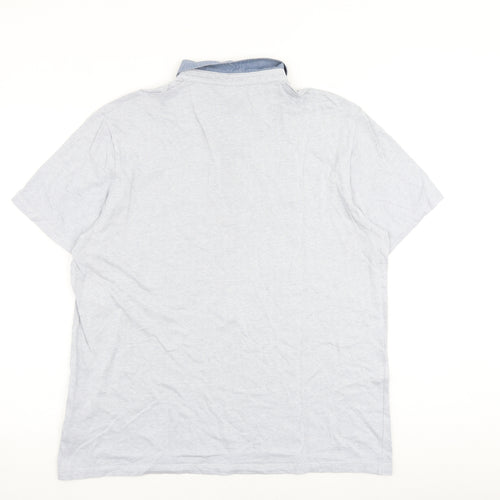 NEXT Mens Blue 100% Cotton Polo Size XL Collared Button