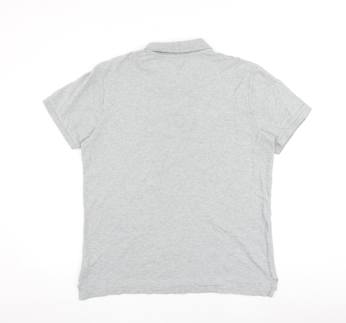 Gap Mens Grey 100% Cotton Polo Size M Collared Button