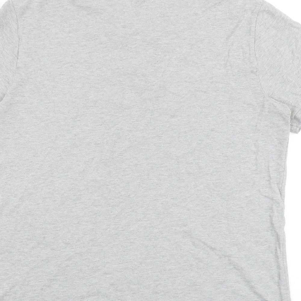 Gap Mens Grey 100% Cotton Polo Size M Collared Button
