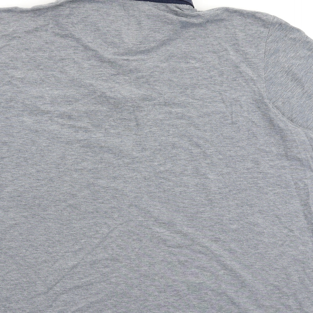 Burton Mens Blue 100% Cotton Polo Size XL Collared Button