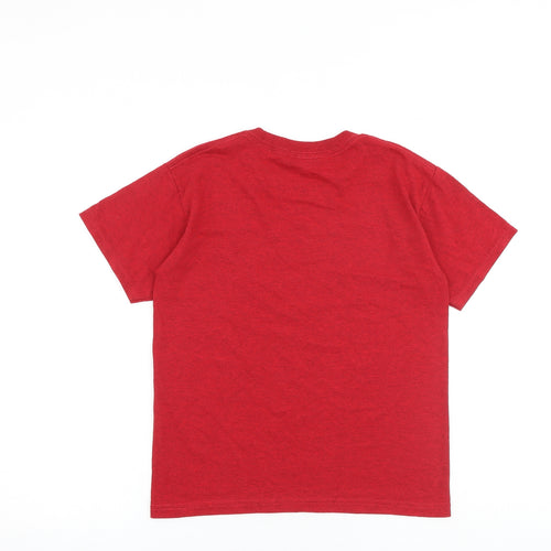 Independance Boys Red 100% Cotton Basic T-Shirt Size M Round Neck Pullover - Philadelphia Pennsylvania