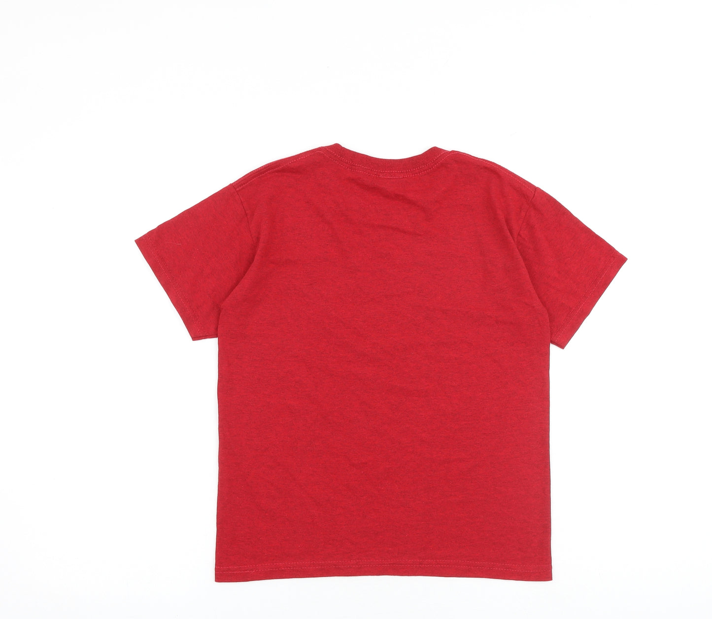 Independance Boys Red 100% Cotton Basic T-Shirt Size M Round Neck Pullover - Philadelphia Pennsylvania