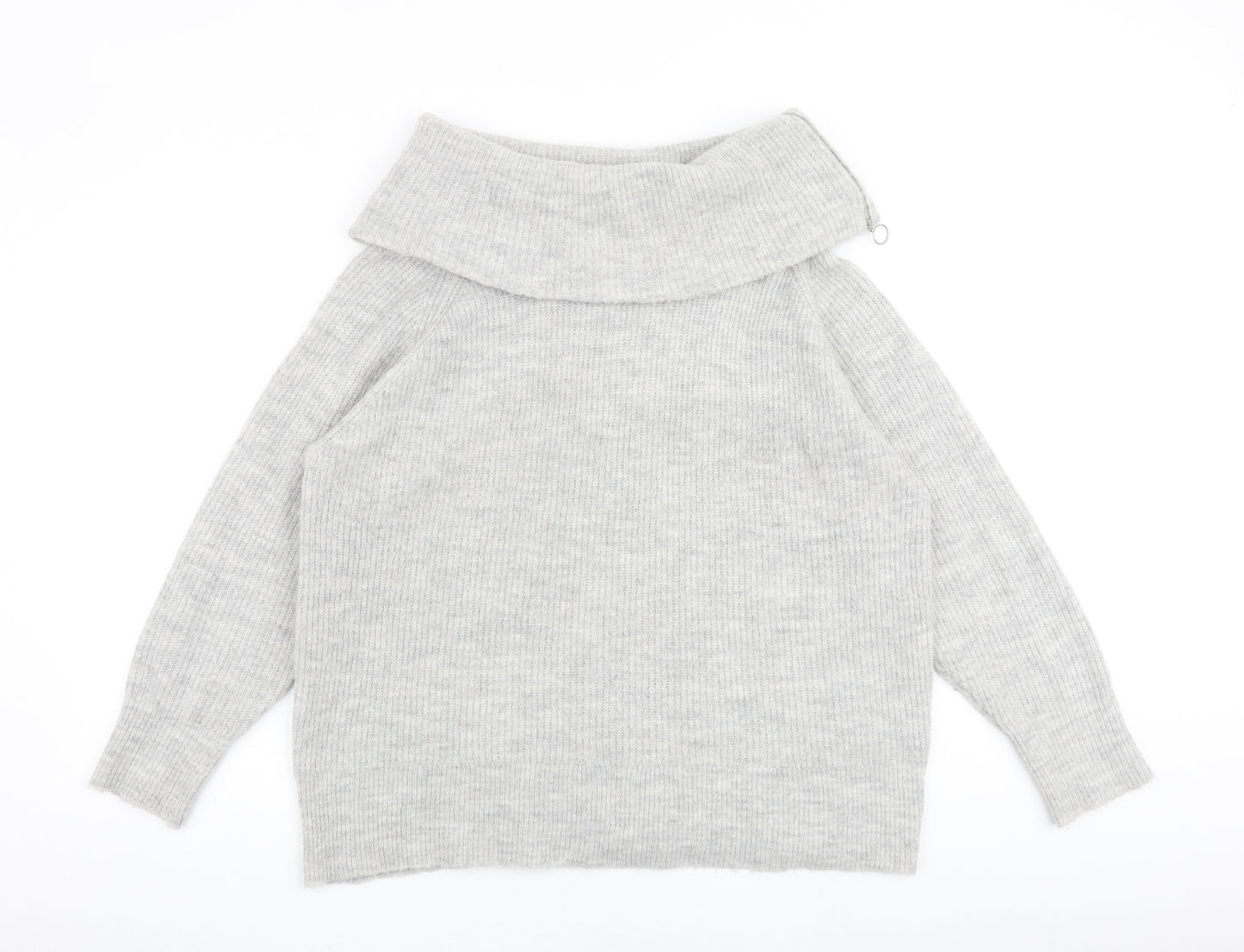 Roman Womens Grey Roll Neck Acrylic Pullover Jumper Size 20