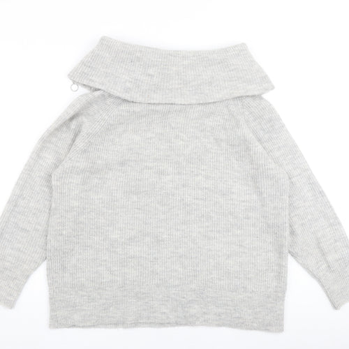Roman Womens Grey Roll Neck Acrylic Pullover Jumper Size 20