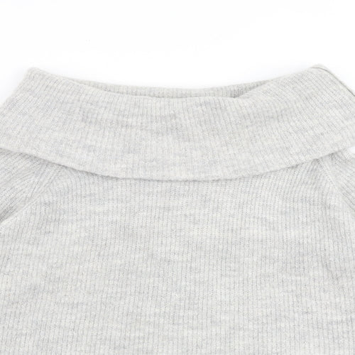 Roman Womens Grey Roll Neck Acrylic Pullover Jumper Size 20