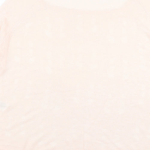 Warehouse Womens Pink Round Neck Acrylic Pullover Jumper Size 14