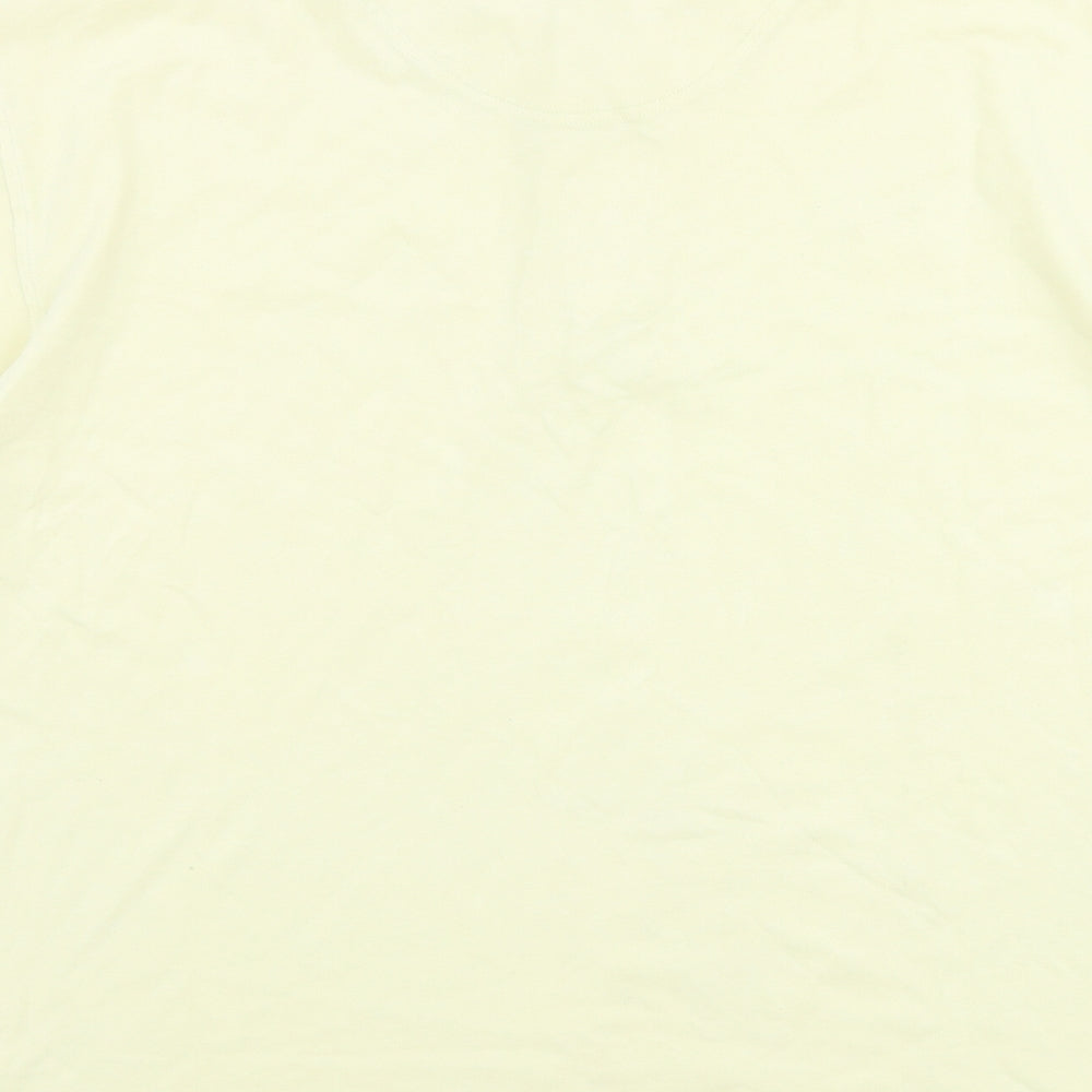 Kirkland Mens Yellow Cotton Polo Size XL Collared Button