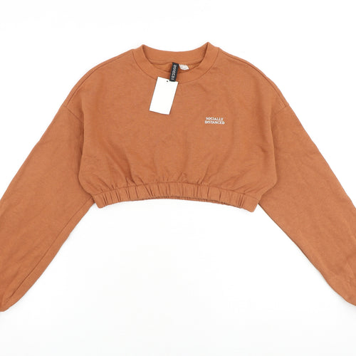 H&M Womens Brown Cotton Pullover Sweatshirt Size S Pullover - Socially Distanced