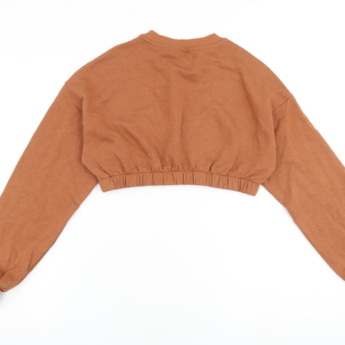 H&M Womens Brown Cotton Pullover Sweatshirt Size S Pullover - Socially Distanced
